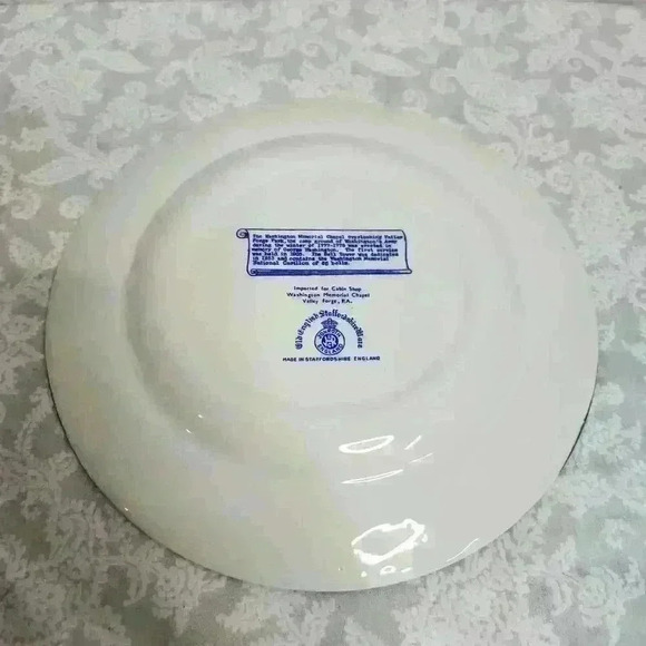 Staffordshire Plate Antique Washington Memorial Chapel Valley Forge - Picture 3 of 5